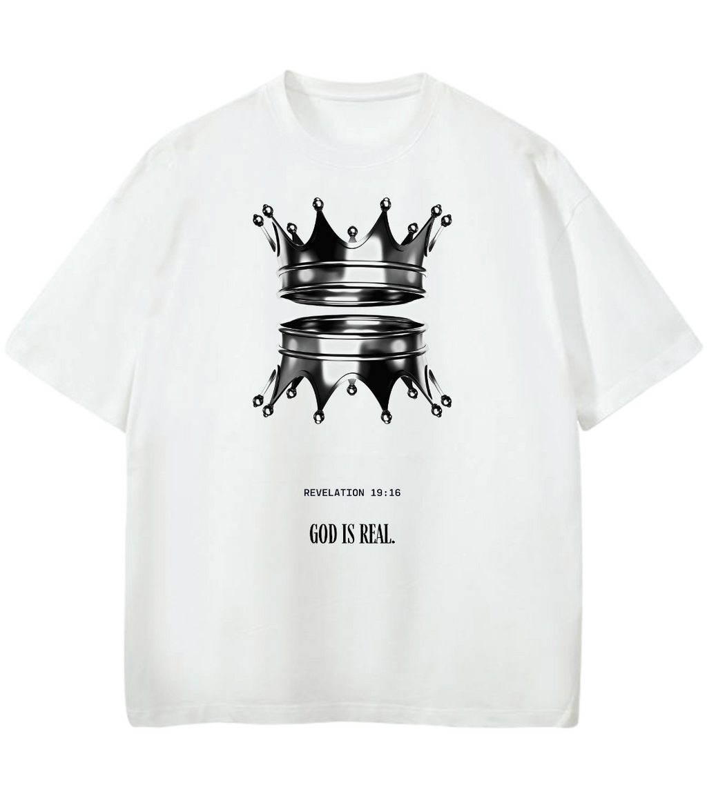 GOD IS REAL KING OF KINGS GD Oversized Graphic Tee