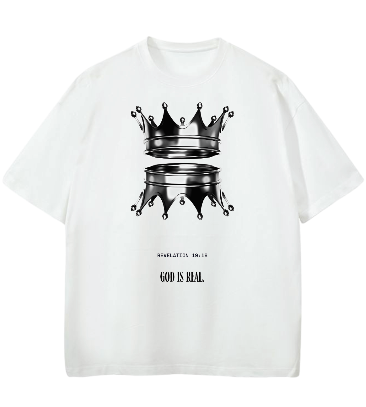 GOD IS REAL KING OF KINGS GD Oversized Graphic Tee
