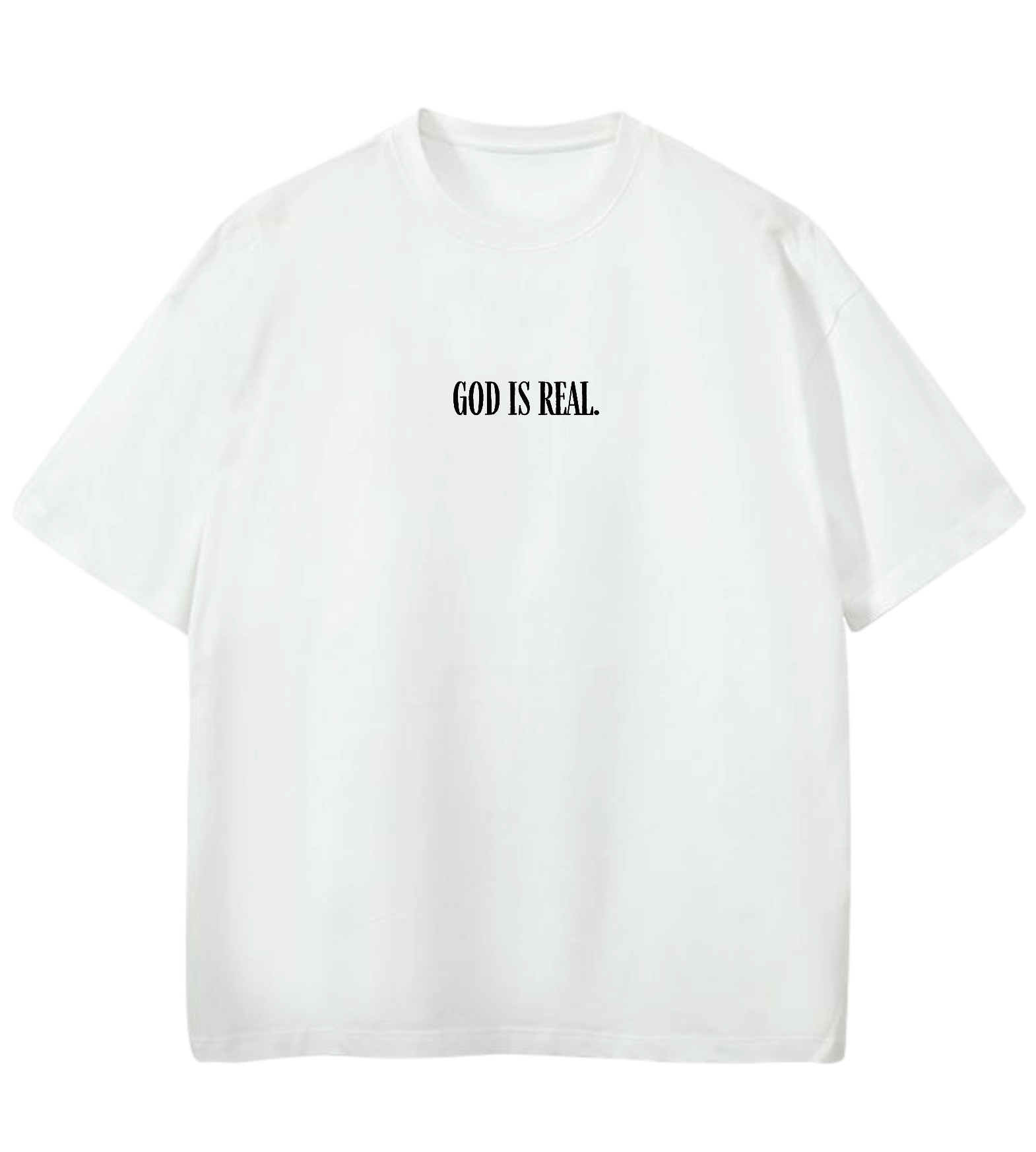 GOD IS REAL ONLY CHRIST CAN SAVE ME GD Oversized Graphic Tee in White