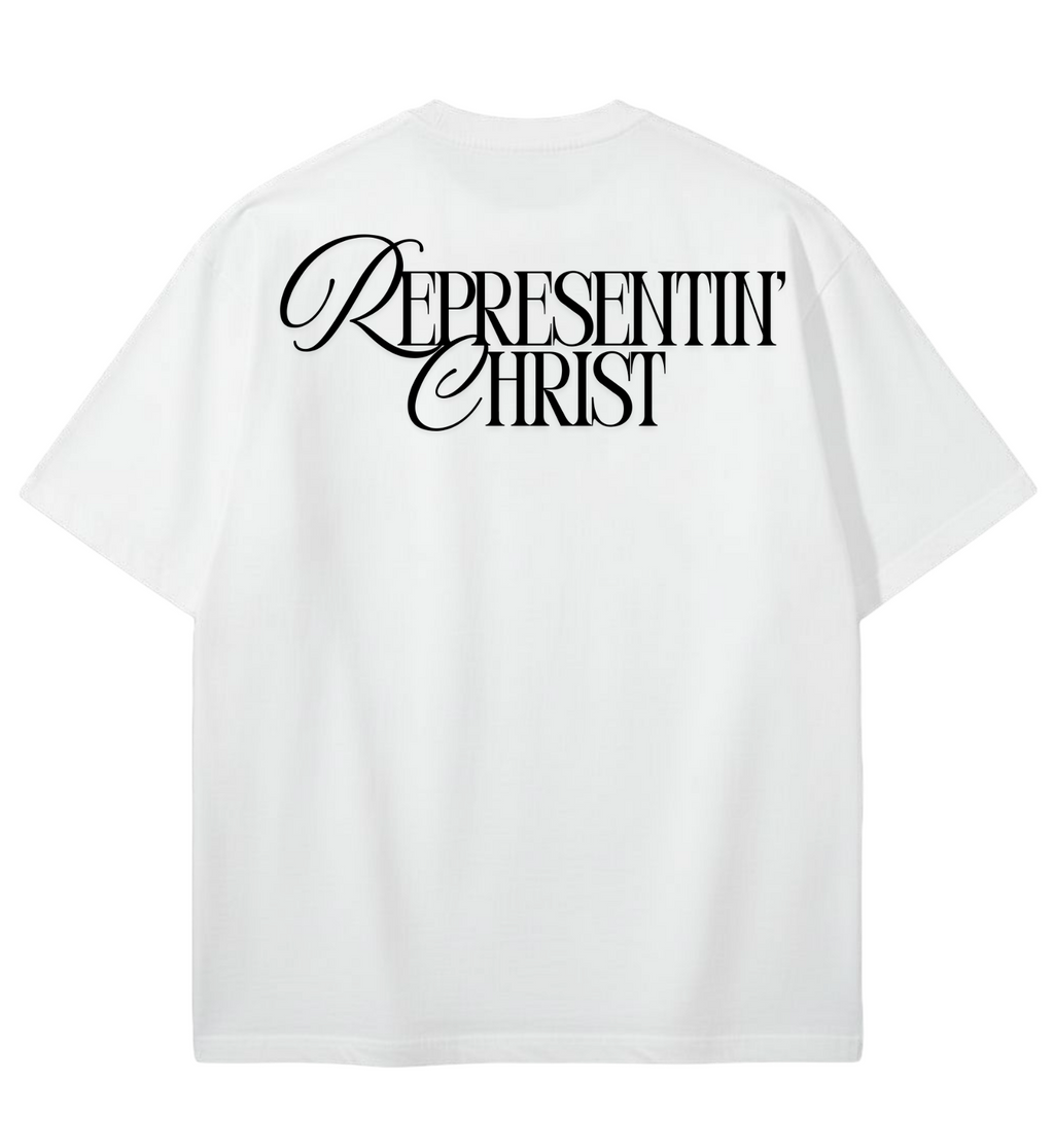 GOD IS REAL WELCOME TO THE CLUB GD Oversized Graphic Tee in Black