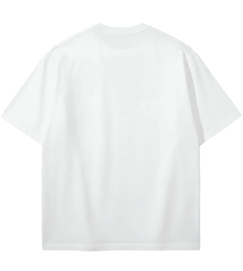 GOD IS REAL JESUS LOVES YOU LIPS GD Oversized Graphic Tee in White